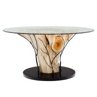 Modern Rustic Tree Stump Dining Table