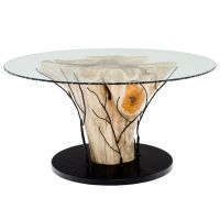 Modern Rustic Tree Stump Dining Table