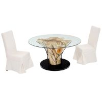 Modern Rustic Tree Stump Dining Table
