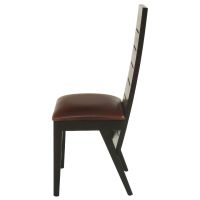Modern Rustic Virginia Side Dining Chair - Burnt Umber Cypress Leather