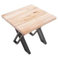 Modern Silhouette X Natural Wood End Table