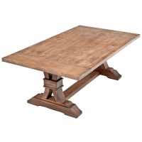 Modern Tuscan Coffee Table - Antique Distressed Dark Mahogany
