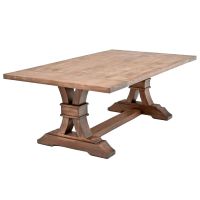 Modern Tuscan Coffee Table - Antique Distressed Dark Mahogany