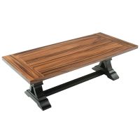 Modern Tuscan Ebony Mahogany & Golden Walnut Coffee Table