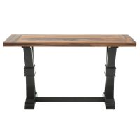 Modern Tuscan Golden Walnut & Ebony Mahogany Sofa Table