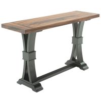 Modern Tuscan Golden Walnut & Ebony Mahogany Sofa Table