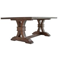 Modern Tuscan Oldwood Dining Table - Rustic Antique Mahogany