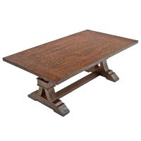 Modern Tuscan Oldwood Dining Table - Rustic Antique Mahogany