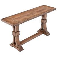 Modern Tuscan Sofa Table shown in Antique Distressed Dark Mahogany