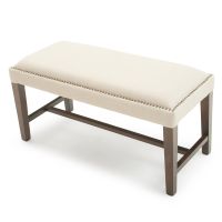 Bristol Classic Upholstered Bench - Natural Linen Fabric