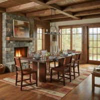 Natural Live-Edge Wooden Dining Table: Some lifestyle images are created with AI for visualization purposes. Crafted from natural solid wood, each piece is unique and will vary.