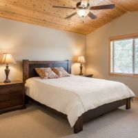 Contemporary Farmhouse Bed: Some lifestyle images are created with AI for visualization purposes. Crafted from natural solid wood, each piece is unique and will vary.