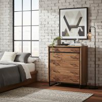 Modern Dresser: Some lifestyle images are created with AI for visualization purposes. Crafted from natural solid wood, each piece is unique and will vary.