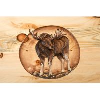 Carved Moose Scene