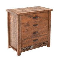 Rustic Mosaic 4 Drawer Barnwood Chest