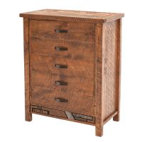 Rustic Mosaic 5 Drawer Barnwood Chest