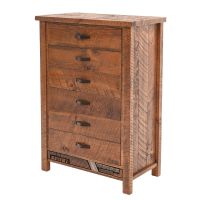 Rustic Mosaic 6 Drawer Barnwood Chest