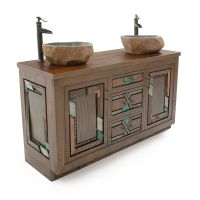 Rustic Mosaic Barnwood Vanity