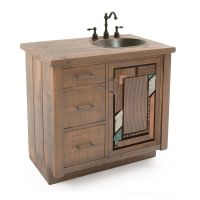 Rustic Mosaic Barnwood Vanity