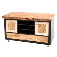 Mountain Modern Renaissance Entertainment Center - Live Edge Maple Top & Maple Drawers
