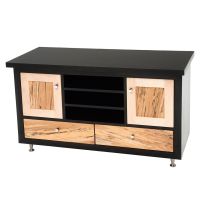 Mountain Modern Renaissance Entertainment Center - Ebony Top & Maple Drawers