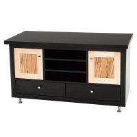 Mountain Modern Renaissance Entertainment Center - Ebony Top & Ebony Drawers