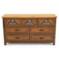 Mountain Horizon 7 Drawer Barnwood Dresser
