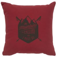 Mountains Are Calling Decor Pillow - Brick Cotton