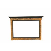 Rustic Wood Mirror Frame - Honey Finish