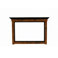 Rustic Wood Mirror Frame - Antique Barnwood Finish