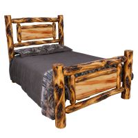 Beartooth Aspen Mountain Rivers Traditional Log Bed - Queen - Wild Panel & Gnarly Log