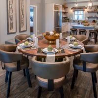 CUSTOM - Grissom Contemporary Upholstered Dining Chair - Metallo Metal Frame Finish - CUSTOM Shimmer Upholstery
