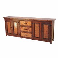 Muy Grande Hammered Copper Four Drawer Copper Buffet