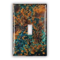 Mystic Topaz 1 Toggle Copper Switch Plate