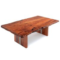 Natural Edge Redwood Slab Dining Table