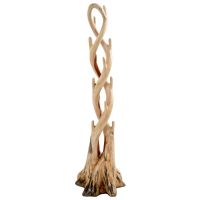 Natural Free Form Log Coat Rack - Double - Natural Clear Finish