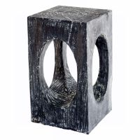 Natural Wood End Tables - Elliptical - Stained