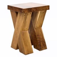 Natural Wood Furniture End Table - Design #2