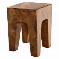 Natural Wood Furniture End Table - Design #3