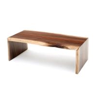 Live Edge Natural Wood Waterfall Coffee Table - Black Walnut