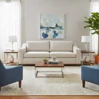 Modern Contemporary Coffee Table: Some lifestyle images are created with AI for visualization purposes. Crafted from natural solid wood, each piece is unique and will vary.