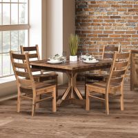 Norwich Rustic Barn Wood Dining Collection - Clear Finish