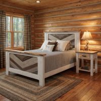 Coastal Nightstand: Some lifestyle images are created with AI for visualization purposes. Crafted from natural solid wood, each piece is unique and will vary.