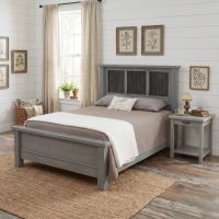 Cottage Nightstand: Some lifestyle images are created with AI for visualization purposes. Crafted from natural solid wood, each piece is unique and will vary.
