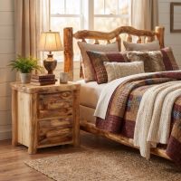 Aspen Nightstand: Some lifestyle images are created with AI for visualization purposes. Crafted from natural solid wood, each piece is unique and will vary.