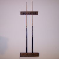 Barnwood 2 Piece Wall Cue Rack - Dark Finish