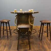 Rustic Antler Pub Table