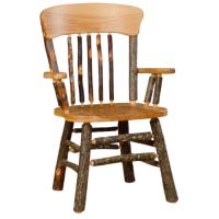 Hickory Panel Back Arm Chair