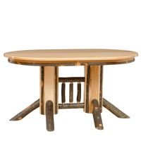 Saranac Hickory Oval Double Pedestal Dining Table