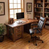 Live Edge Walnut Desk: Some lifestyle images are created with AI for visualization purposes. Crafted from natural solid wood, each piece is unique and will vary.